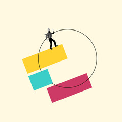 Business Peopple Work. Concept Art. Creative Design. Ad.