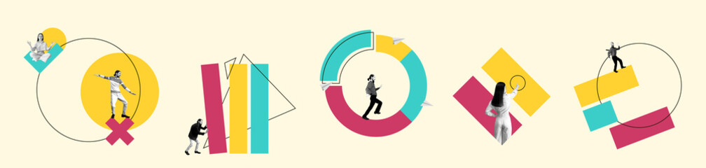 Business Peopple Work. Concept Art. Creative Design. Ad.