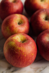 red fuji apples background