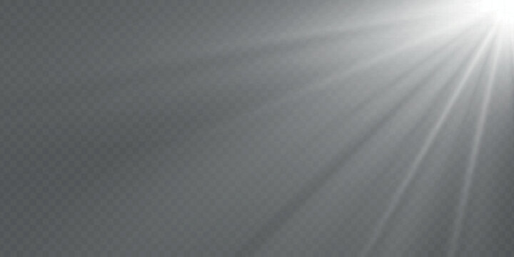 Rainbow crystal star. Crystal ray light, sun shines rainbow red yellow and blue color. Optical fire light effect. Vector lens glare leakage glare reflection effect. Sparkle shine. Sunlight.