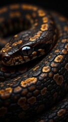 Fototapeta premium Colorful Snake with Intricate Patterns