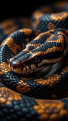 Captivating Portrait of a Colorful Snake