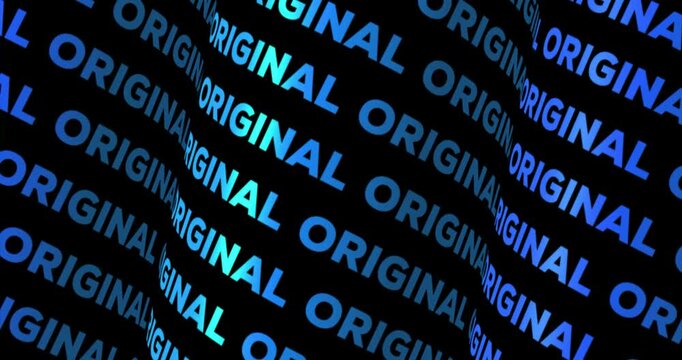 ORIGINAL Wavy Kinetic Gradient Text Typography Animation Background Loop - 4K