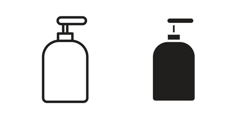 Obraz premium Body Soap icons with simple flat and thin stroke style