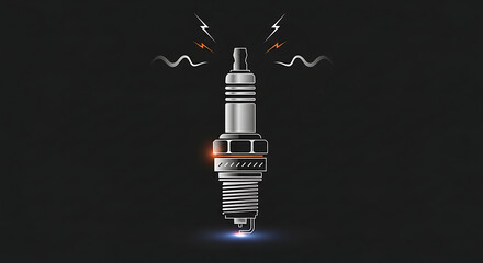 Vector spark plug icon