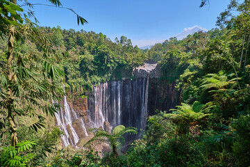 tumpak sewu waternfall in indonesia