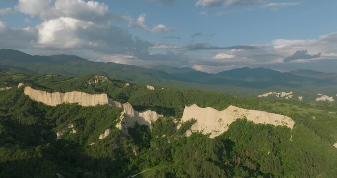 Melnik Pyramids, Bulgaria, Aerial