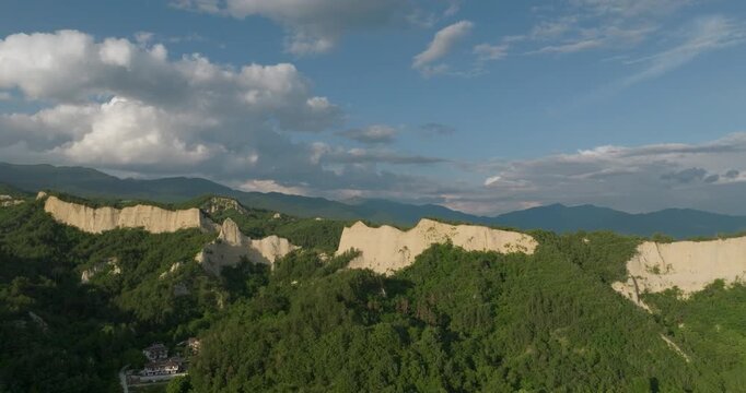 Melnik Pyramids, Bulgaria, Aerial