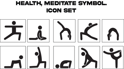 Health Meditate symbol Icon