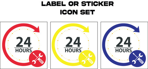 Label sticker Icon set