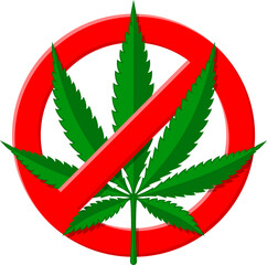 Stop Sign with Hemp Leaf