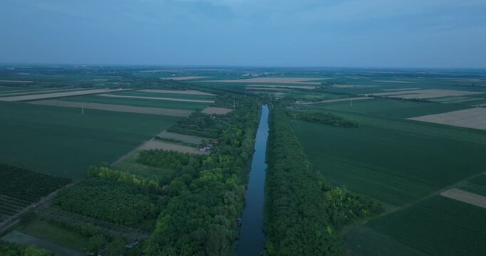 Veliki Backi Canal at Dusk, Sombor, Serbia