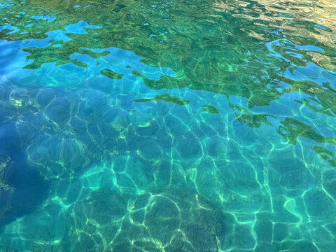 Crystal clear sea.
