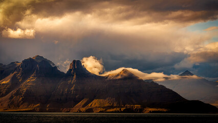 sunset in the mountains