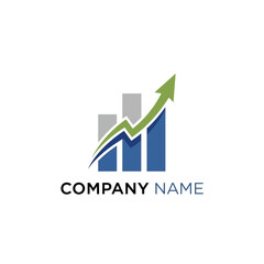 Financial Growth Chart with Upward Arrow, Representing Business Success and Market Improvement.