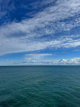 Cloudy sky over ocean water 