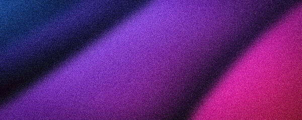 Electric 4K abstract gradient background. Vivid blur of deep blue, purple, and fuchsia with a sharp grainy texture and diagonal light effects. Ideal wallpaper or banner