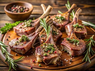  Lamb chops with rosemary seasoning