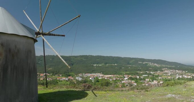 Windmills of Gavinhosv, village of Penacova, Portugal
