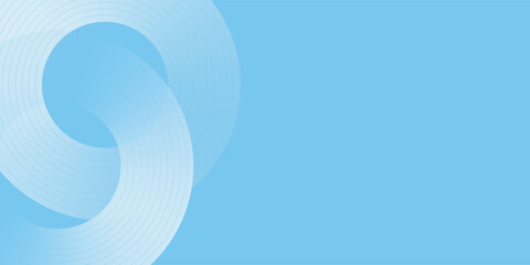 Abstract minimalist banner background, pastel colorful, blue and white gradations. Circle effect style geometric.