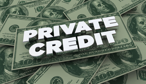 Private Credit Money Loan Borrow High Risk Yield Business Opportunity 3d Illustration