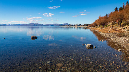 lake and mountains