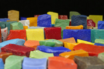 Smalt for mosaics - colored, opaque, dull glass in form of small cubes or plates