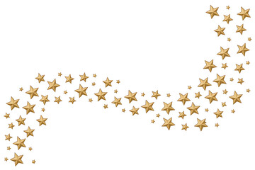 Golden stars form a flowing, curved path, evoking wonder and a sense of magic.