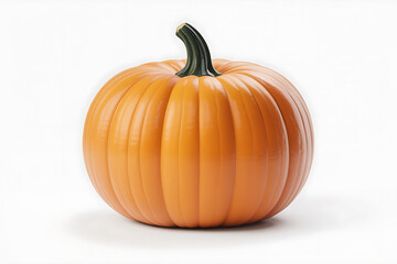 Vibrant orange pumpkin sits prominently, showcasing its ribbed texture and autumnal essence.