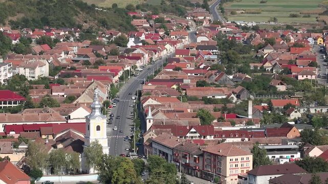 Famous Rupea fortress in Transylvania, Romania. Rupea Citadel (Cetatea Rupea), Romania