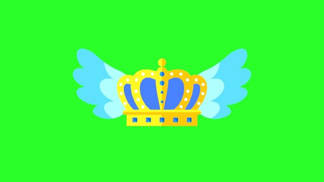 Golden Crown with Wings Symbolizing Power, Achievement, and Freedom