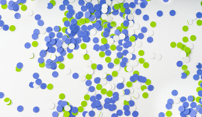 Confetti circles isolated. Round paper party confetti pattern