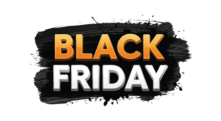 Black friday sale promotion with orange and white letters