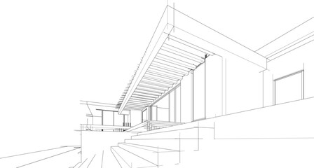 Architecture building abstract vector illustration