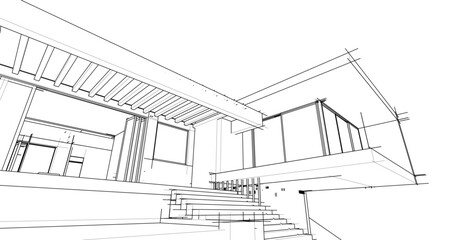 Architecture building abstract vector illustration