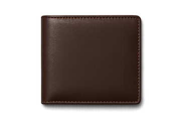 Premium Leather Wallet with Soft Highlights on Transparent Background