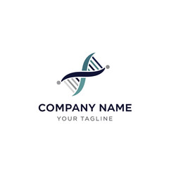 Modern DNA strand icon for a science or technology company logo.