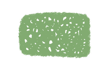 Naklejka premium Organic wavy chalk rectangle frame style. Blank texture creates a soft border around text, blending background with sketch edge. Green color and graphic form for unique design template use.