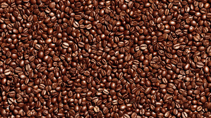 Obraz premium Rich brown coffee beans create a seamless texture for design projects