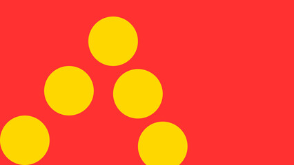 Geometric design with vibrant circles on solid color field for modern art and graphic design projects use