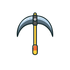 A single pickaxe with a yellow handle