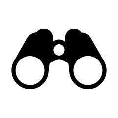A minimalist and bold representation of binoculars in black and white style