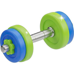 Colorful Dumbbell for Fitness and Exercise Training.