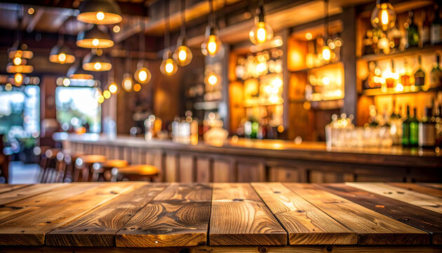 Rustic Bar Table Background