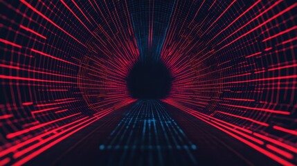 Abstract Data Tunnel, Technology, AI, Network - Visual