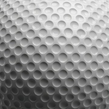 Seamless white golf ball texture background showing geometric dimples pattern used for sports wallpaper and design ,course ,graphic ,sport