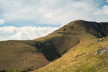 Mountain Shadows and Sunlit Slopes, Lake District National Park