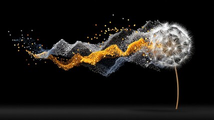 Dandelion Seeds in Motion - A Study of Natures Ephemeral Beauty.