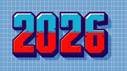 Inscription 2026 paint texture