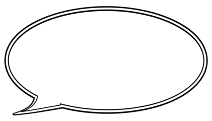 Outline of a chat bubble in dark, grainy, and muted colors